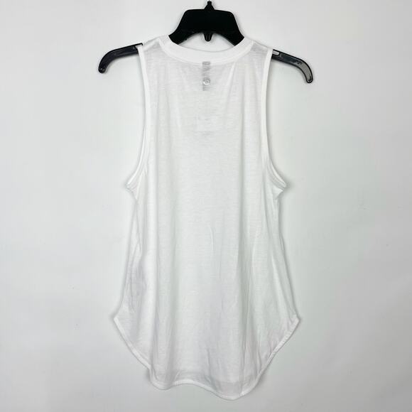 Cotton On Body Womens Muscle Tank Top Small White Active Curve Hem Athletic NWT - Picture 8 of 11